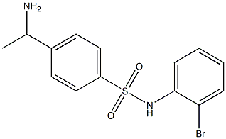 4-(1-aminoethyl)-N-(2-bromophenyl)benzene-1-sulfonamide,,结构式