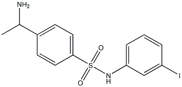 4-(1-aminoethyl)-N-(3-iodophenyl)benzene-1-sulfonamide,,结构式