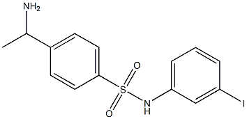 4-(1-aminoethyl)-N-(3-iodophenyl)benzene-1-sulfonamide|