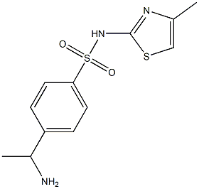4-(1-aminoethyl)-N-(4-methyl-1,3-thiazol-2-yl)benzene-1-sulfonamide Struktur