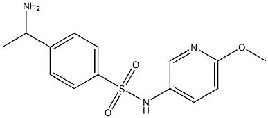 4-(1-aminoethyl)-N-(6-methoxypyridin-3-yl)benzene-1-sulfonamide