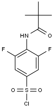 4-(2,2-dimethylpropanamido)-3,5-difluorobenzene-1-sulfonyl chloride 结构式