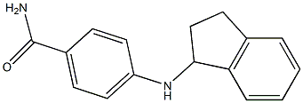 4-(2,3-dihydro-1H-inden-1-ylamino)benzamide,,结构式