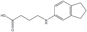 4-(2,3-dihydro-1H-inden-5-ylamino)butanoic acid 结构式
