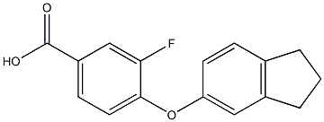 4-(2,3-dihydro-1H-inden-5-yloxy)-3-fluorobenzoic acid 结构式