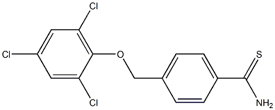 4-(2,4,6-trichlorophenoxymethyl)benzene-1-carbothioamide 结构式