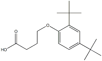 4-(2,4-di-tert-butylphenoxy)butanoic acid Structure