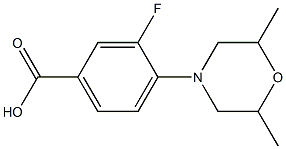4-(2,6-dimethylmorpholin-4-yl)-3-fluorobenzoic acid Structure