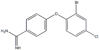 4-(2-bromo-4-chlorophenoxy)benzene-1-carboximidamide Struktur