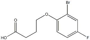 4-(2-bromo-4-fluorophenoxy)butanoic acid,,结构式
