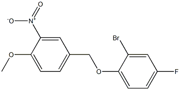 4-(2-bromo-4-fluorophenoxymethyl)-1-methoxy-2-nitrobenzene Structure