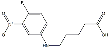 5-[(4-fluoro-3-nitrophenyl)amino]pentanoic acid 化学構造式