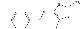 5-[(4-fluorobenzyl)thio]-4-methyl-1,3-thiazol-2-amine Structure