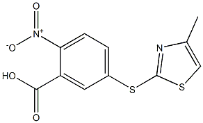 5-[(4-methyl-1,3-thiazol-2-yl)sulfanyl]-2-nitrobenzoic acid|