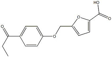 5-[(4-propionylphenoxy)methyl]-2-furoic acid Structure