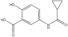 5-[(cyclopropylcarbonyl)amino]-2-hydroxybenzoic acid 化学構造式