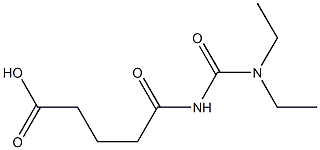 5-[(diethylcarbamoyl)amino]-5-oxopentanoic acid,,结构式