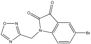5-bromo-1-(1,2,4-oxadiazol-3-ylmethyl)-2,3-dihydro-1H-indole-2,3-dione Struktur