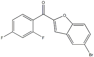 5-bromo-2-[(2,4-difluorophenyl)carbonyl]-1-benzofuran,,结构式