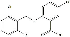 5-bromo-2-[(2,6-dichlorophenyl)methoxy]benzoic acid,,结构式