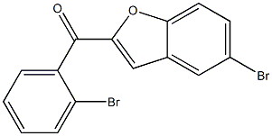 5-bromo-2-[(2-bromophenyl)carbonyl]-1-benzofuran 化学構造式