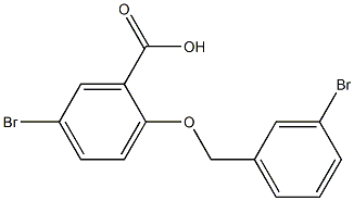 5-bromo-2-[(3-bromophenyl)methoxy]benzoic acid Struktur