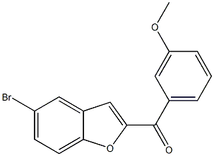 5-bromo-2-[(3-methoxyphenyl)carbonyl]-1-benzofuran,,结构式