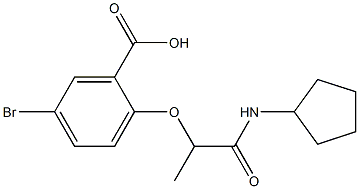 5-bromo-2-[1-(cyclopentylcarbamoyl)ethoxy]benzoic acid Structure