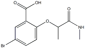 5-bromo-2-[1-(methylcarbamoyl)ethoxy]benzoic acid Struktur