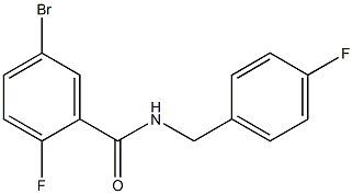 5-bromo-2-fluoro-N-(4-fluorobenzyl)benzamide,,结构式