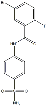 5-bromo-2-fluoro-N-(4-sulfamoylphenyl)benzamide Structure