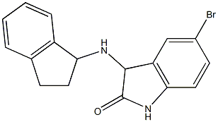 5-bromo-3-(2,3-dihydro-1H-inden-1-ylamino)-2,3-dihydro-1H-indol-2-one Structure