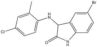 5-bromo-3-[(4-chloro-2-methylphenyl)amino]-2,3-dihydro-1H-indol-2-one Struktur