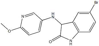 5-bromo-3-[(6-methoxypyridin-3-yl)amino]-2,3-dihydro-1H-indol-2-one Struktur