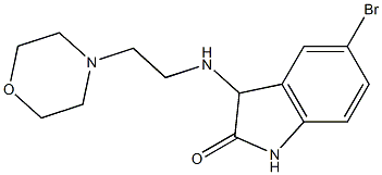 5-bromo-3-{[2-(morpholin-4-yl)ethyl]amino}-2,3-dihydro-1H-indol-2-one 化学構造式