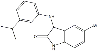 5-bromo-3-{[3-(propan-2-yl)phenyl]amino}-2,3-dihydro-1H-indol-2-one Structure