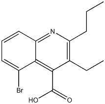 5-bromo-3-ethyl-2-propylquinoline-4-carboxylic acid Structure