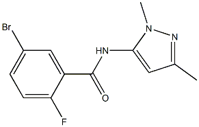 5-bromo-N-(1,3-dimethyl-1H-pyrazol-5-yl)-2-fluorobenzamide Structure