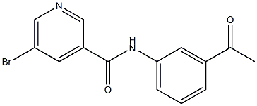 5-bromo-N-(3-acetylphenyl)pyridine-3-carboxamide,,结构式