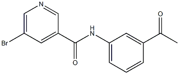 5-bromo-N-(3-acetylphenyl)pyridine-3-carboxamide Structure