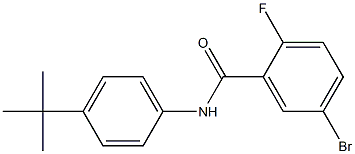 5-bromo-N-(4-tert-butylphenyl)-2-fluorobenzamide,,结构式