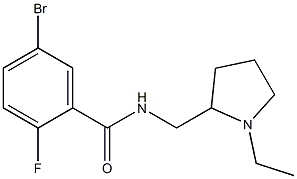 5-bromo-N-[(1-ethylpyrrolidin-2-yl)methyl]-2-fluorobenzamide Structure