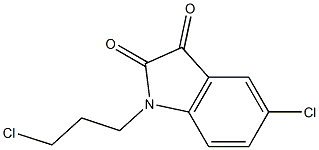 5-chloro-1-(3-chloropropyl)-2,3-dihydro-1H-indole-2,3-dione Struktur