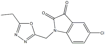 5-chloro-1-[(5-ethyl-1,3,4-oxadiazol-2-yl)methyl]-2,3-dihydro-1H-indole-2,3-dione Struktur