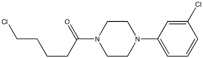 5-chloro-1-[4-(3-chlorophenyl)piperazin-1-yl]pentan-1-one Struktur