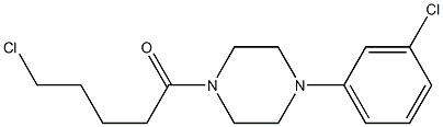 5-chloro-1-[4-(3-chlorophenyl)piperazin-1-yl]pentan-1-one Structure