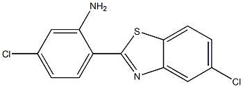 5-chloro-2-(5-chloro-1,3-benzothiazol-2-yl)aniline 结构式