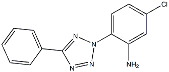 5-chloro-2-(5-phenyl-2H-1,2,3,4-tetrazol-2-yl)aniline,,结构式