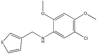 5-chloro-2,4-dimethoxy-N-(thiophen-3-ylmethyl)aniline,,结构式