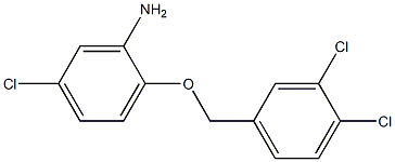 5-chloro-2-[(3,4-dichlorophenyl)methoxy]aniline Struktur